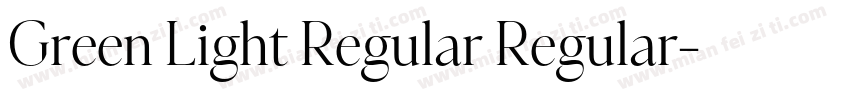 Green Light Regular Regular字体转换
